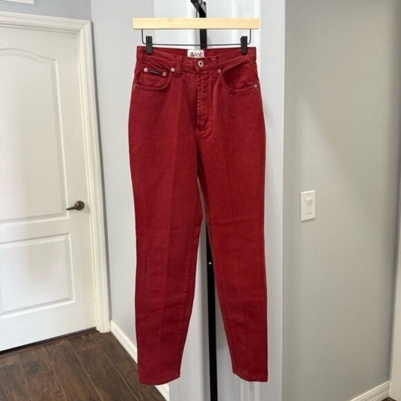 Vintage J&ANS Dolce & Gabbana Jeans Red Women’s Size 29 Made In Italy - Picture 1 of 11
